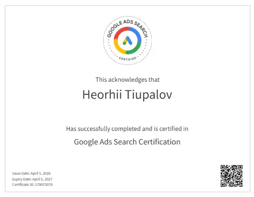Google Ads Display sertifikat