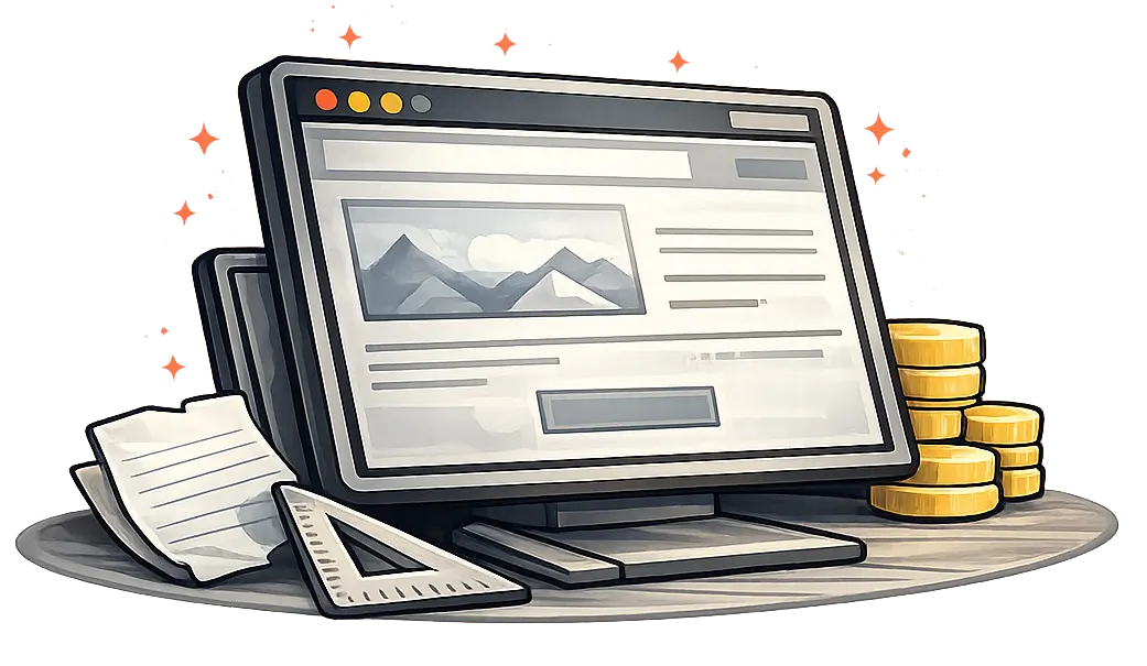 Landingsside med AI som designstøtte