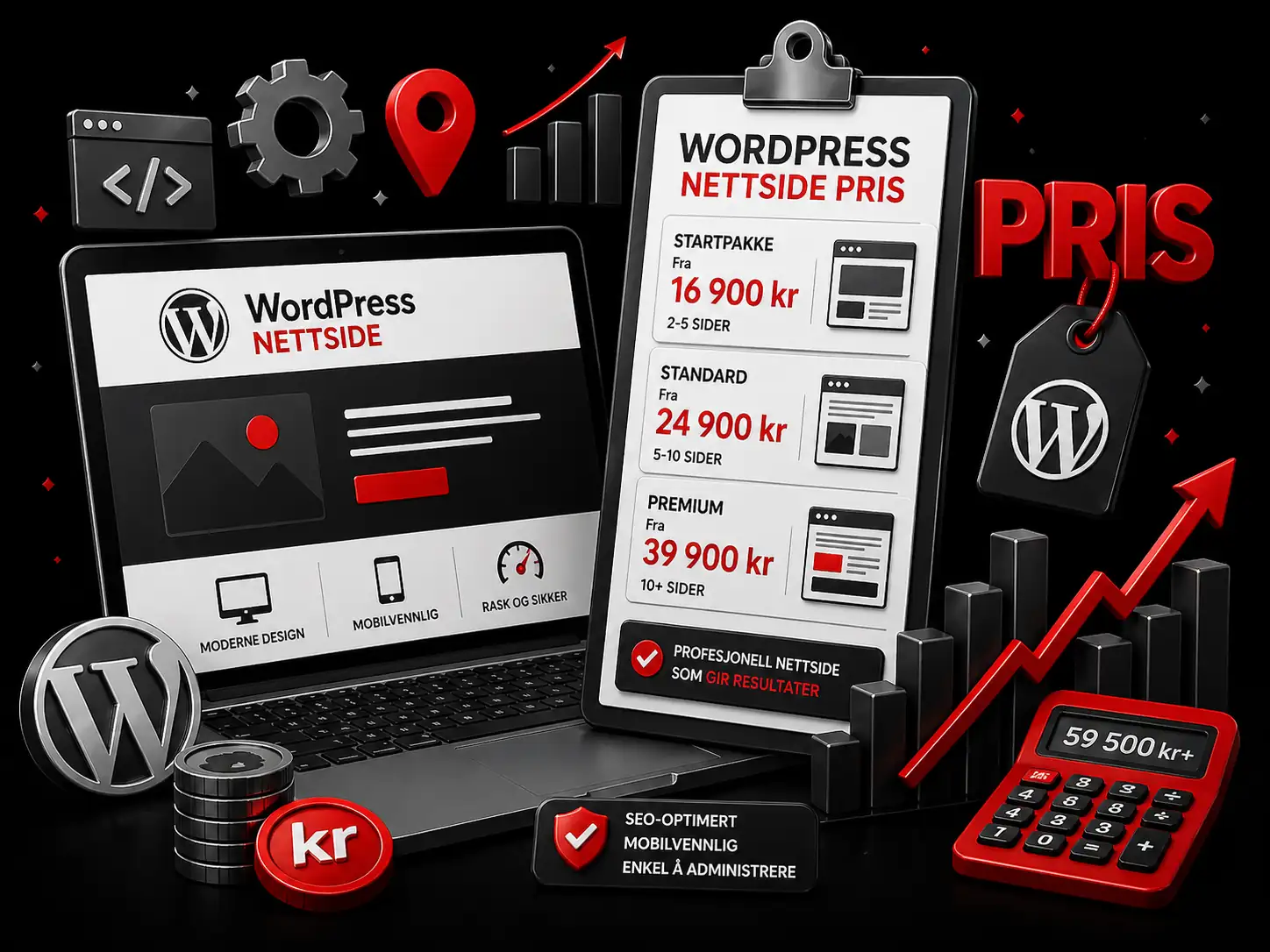 WordPress nettside pris