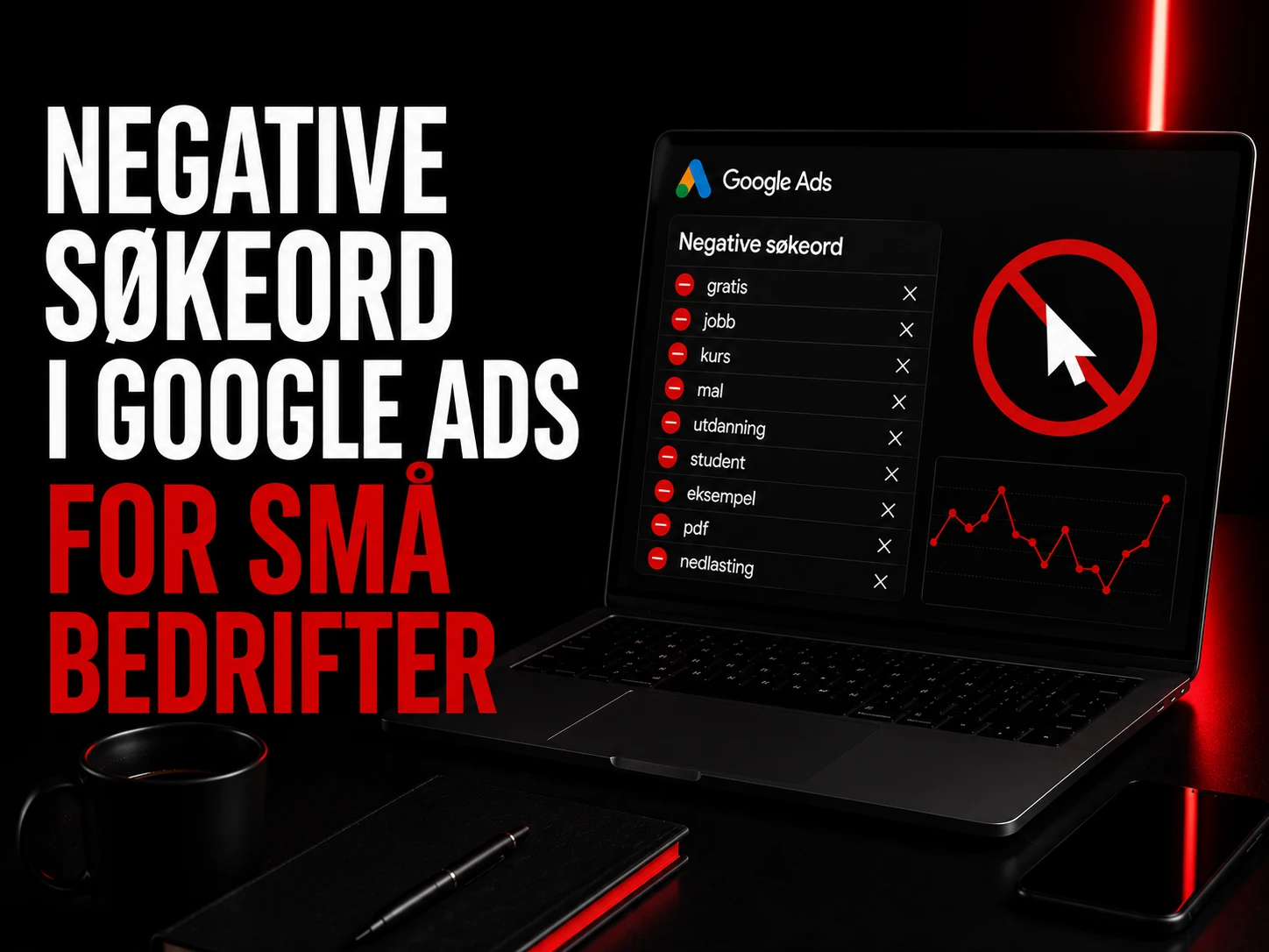 Negative søkeord i Google Ads for små bedrifter